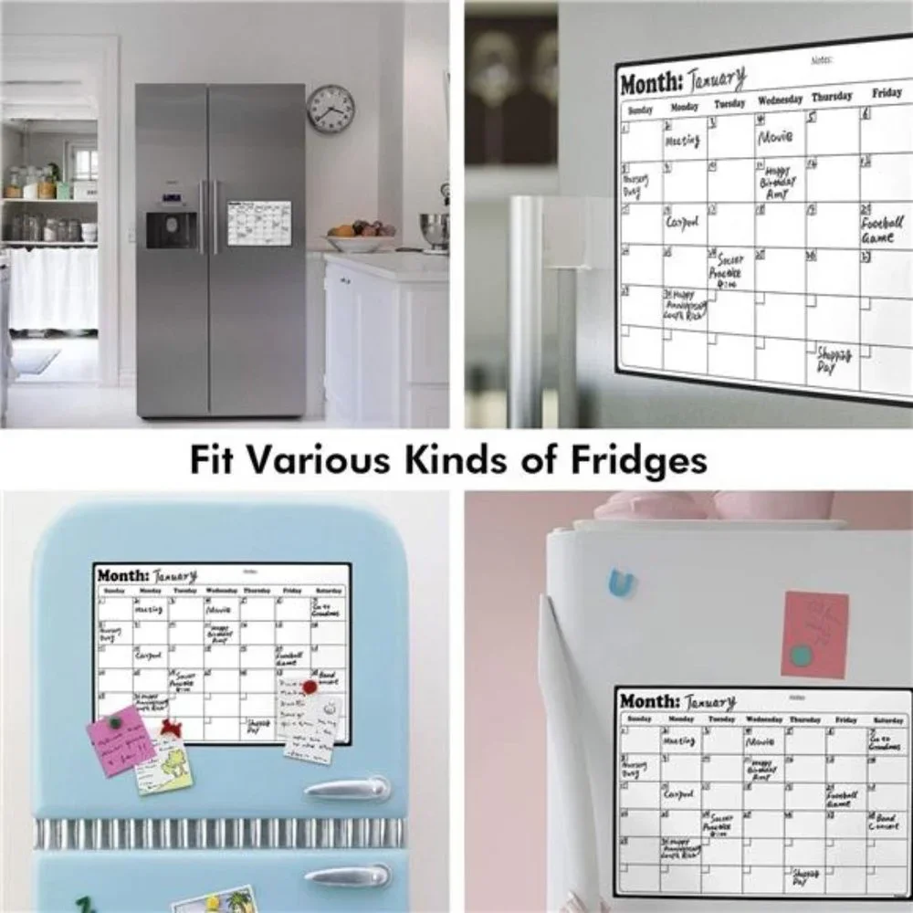 Magnetic Dry Erase Calendar Whiteboard Calendar for Fridge Planners 16x11 inches